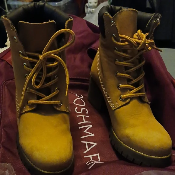 Women's Tan Lace-Up Ankle Boots Leather 8 Artisan Yessica - Picture 2 of 9